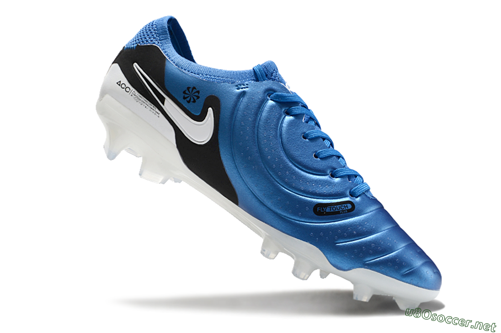 Unisex Nike Tiempo Legend 10 Elite FG Football Boots - Blue/White/Black 4