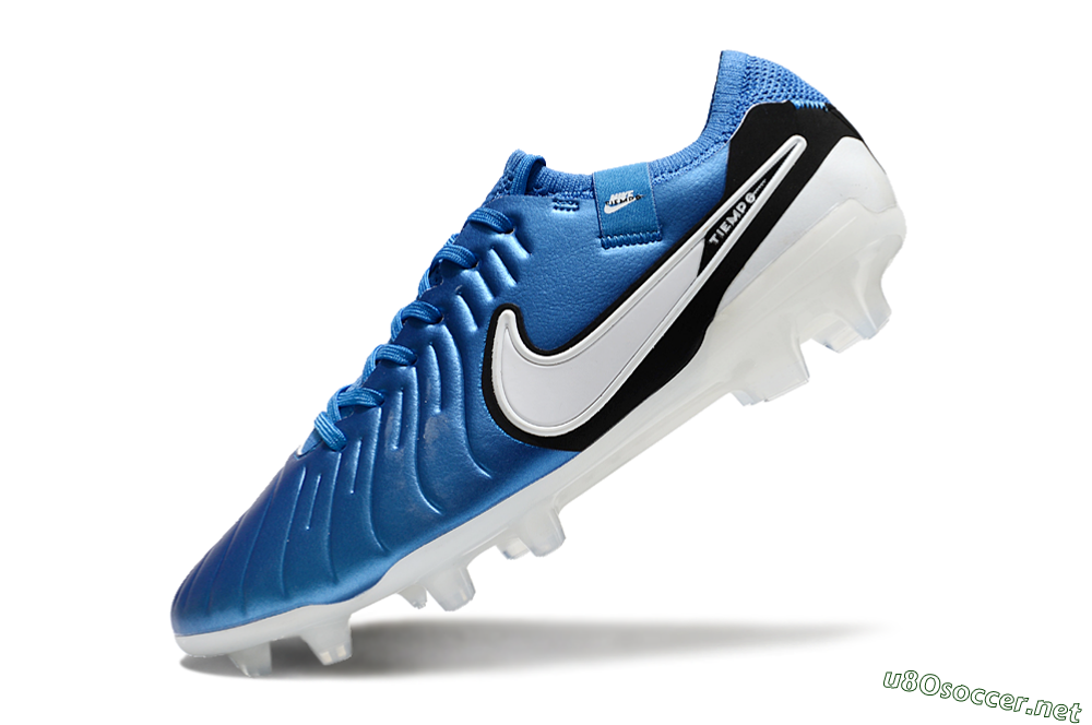 Unisex Nike Tiempo Legend 10 Elite FG Football Boots - Blue/White/Black 5