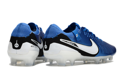 Unisex Nike Tiempo Legend 10 Elite FG Football Boots - Blue/White/Black