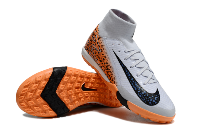 Unisex Nike Air Zoom Mercurial Superfly 10 Elite TF Football Shoes - Grey/Orange/Black
