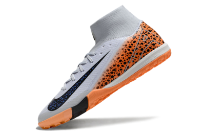 Unisex Nike Air Zoom Mercurial Superfly 10 Elite TF Football Shoes - Grey/Orange/Black