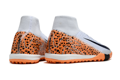 Unisex Nike Air Zoom Mercurial Superfly 10 Elite TF Football Shoes - Grey/Orange/Black