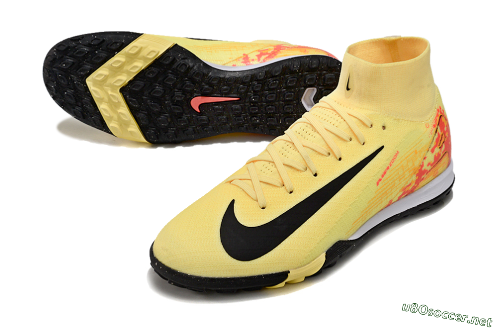 Unisex Nike Air Zoom Mercurial Superfly 10 Elite TF Football Shoes - Yellow/Pink/Black 3