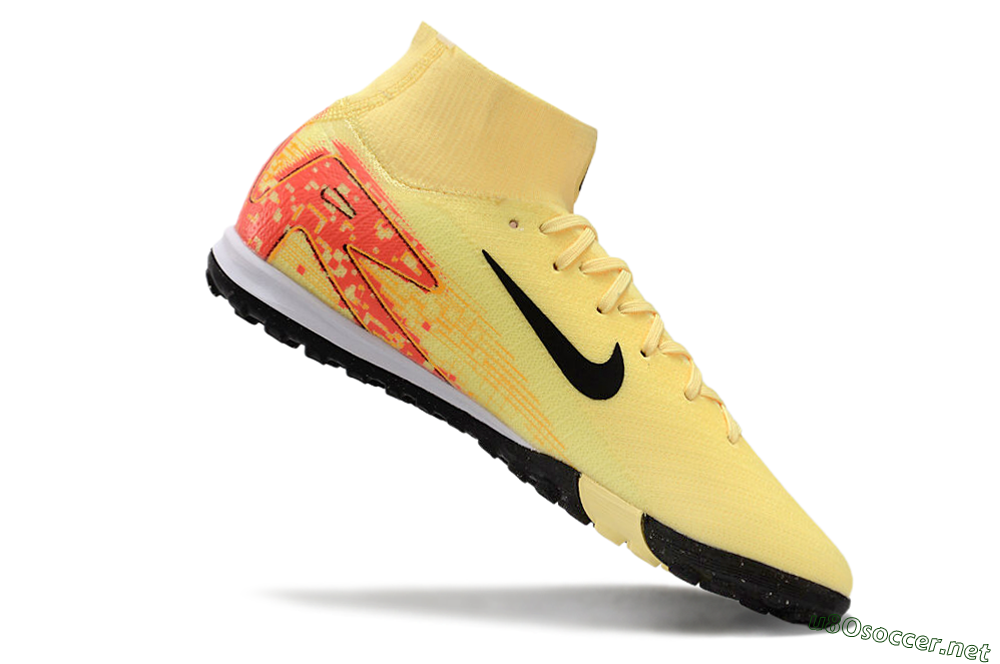 Unisex Nike Air Zoom Mercurial Superfly 10 Elite TF Football Shoes - Yellow/Pink/Black 4