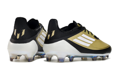 Men's Adidas F50 Adizero Messi FG Football Boots - Gold/White/Black