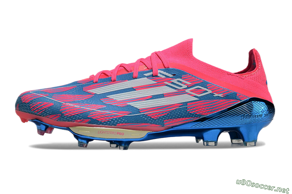 Men's Adidas F50+ Lightstrike Pro FG Football Boots - Blue/Pink/White 0
