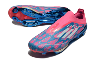 Unisex Adidas F50+ Lightstrike Pro Laceless FG Football Boots - Pink/Blue/White