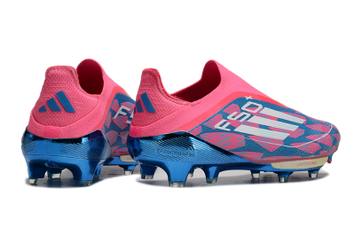 Unisex Adidas F50+ Lightstrike Pro Laceless FG Football Boots - Pink/Blue/White