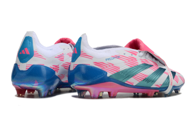Men's Adidas Predator Elite Foldover Tongue FG Football Boots - White/Blue/Pink