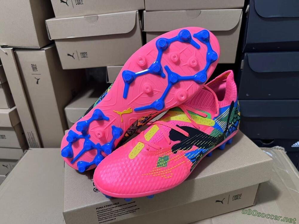 Men's Puma Future Ultimate MG Football Boots - Red/Blue/Yellow/Green