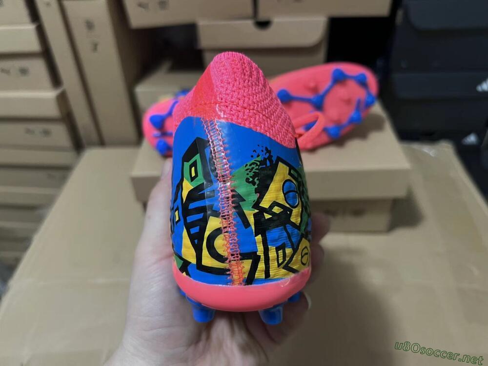 Men's Puma Future Ultimate MG Football Boots - Red/Blue/Yellow/Green
