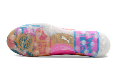 Men's Puma Ultra 5 Ultimate MG Football Boots - White/Blue/Pink