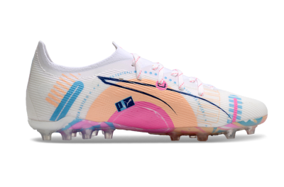Men's Puma Ultra 5 Ultimate MG Football Boots - White/Blue/Pink
