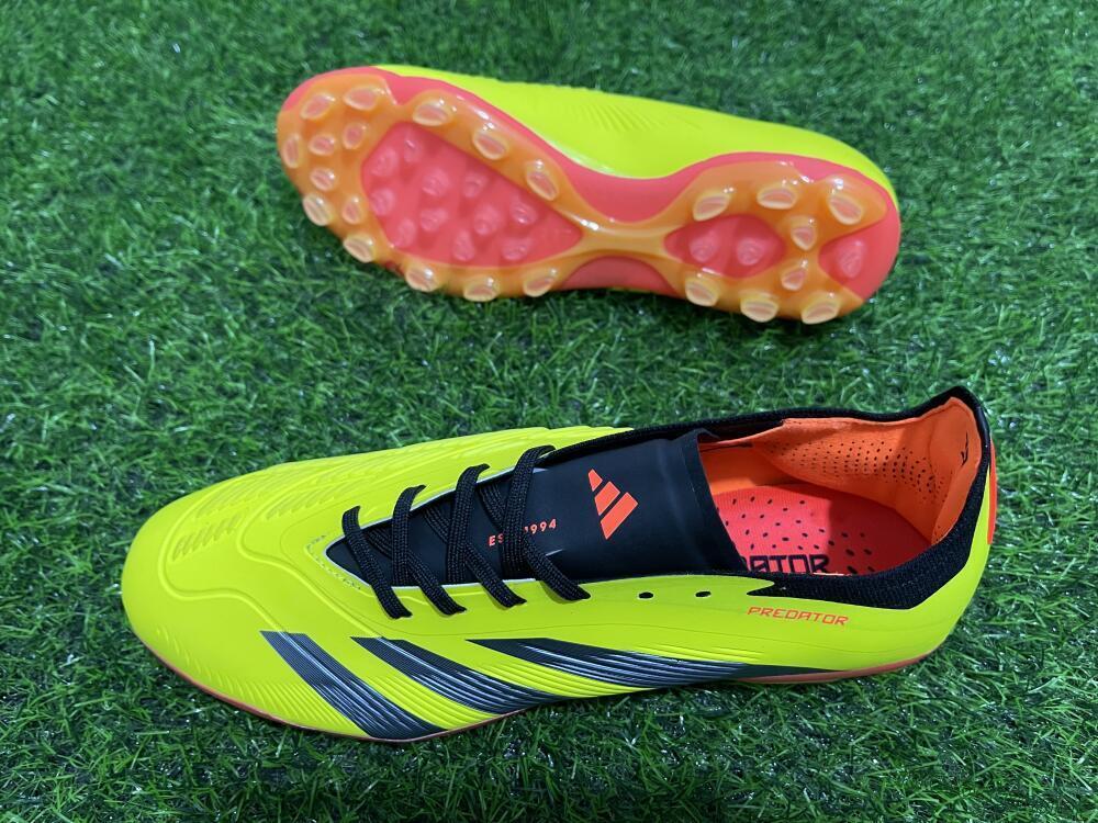 Men's Adidas Predator 24 Elite AG Football Boots - Yellow/Silver/Red