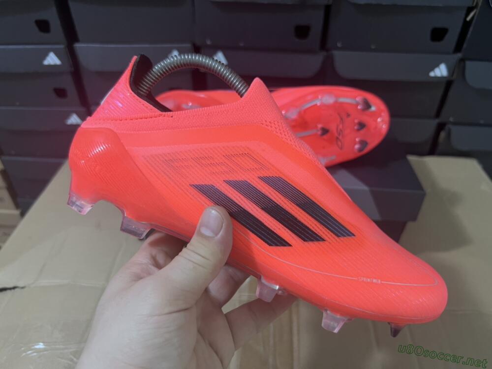 Unisex Adidas F50 Elite Laceless FG Football Boots - Red/Blue/Silver