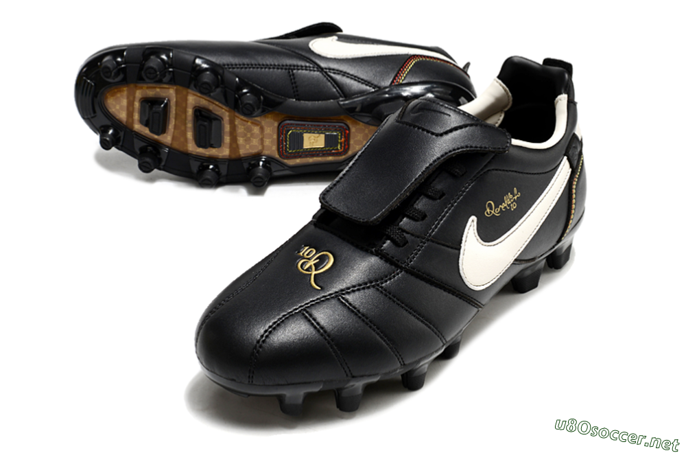 Men's Ronaldo x Nike Tiempo Legend R10 Elite FG Football Boots - Black/White 3