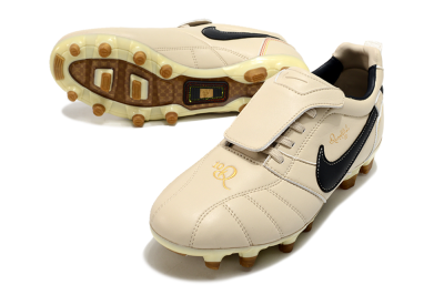 Men's Ronaldo x Nike Tiempo Legend R10 Elite FG Football Boots - Beige/Black
