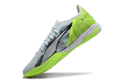 Men's Puma Ultra 5 Ultimate TF Football Shoes - Grey/Green/Black