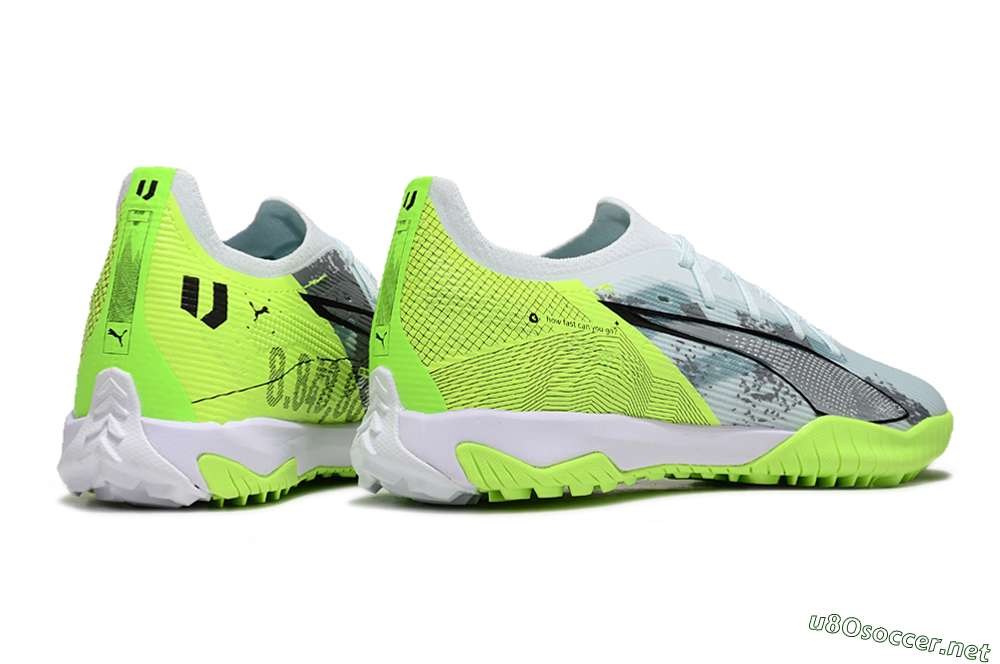 Men's Puma Ultra 5 Ultimate TF Football Shoes - Grey/Green/Black 6