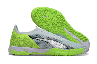 Men's Puma Ultra 5 Ultimate TF Football Shoes - Grey/Green/Black