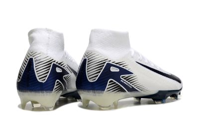 Men's Nike Air Zoom Mercurial Superfly 10 Elite FG Football Boots - White/Black/Blue