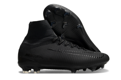 Men's Nike Zoom Mercurial Superfly 5 Elite FG Football Boots - Black/Black