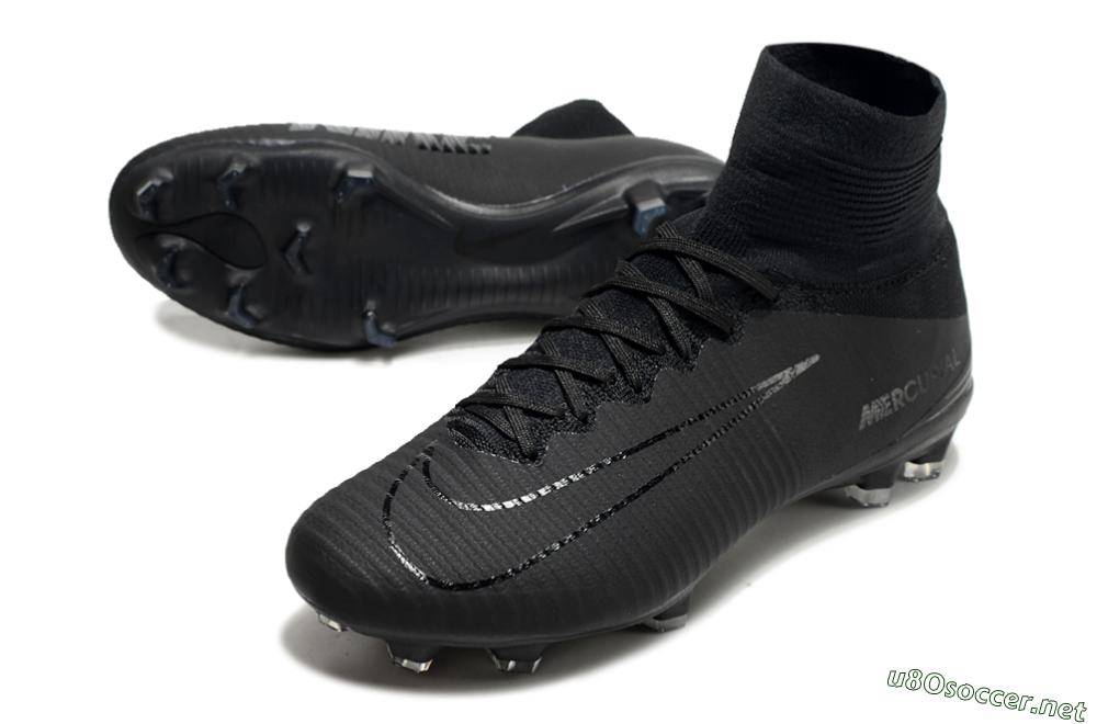 Men's Nike Zoom Mercurial Superfly 5 Elite FG Football Boots - Black/Black 3