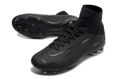 Men's Nike Zoom Mercurial Superfly 5 Elite FG Football Boots - Black/Black