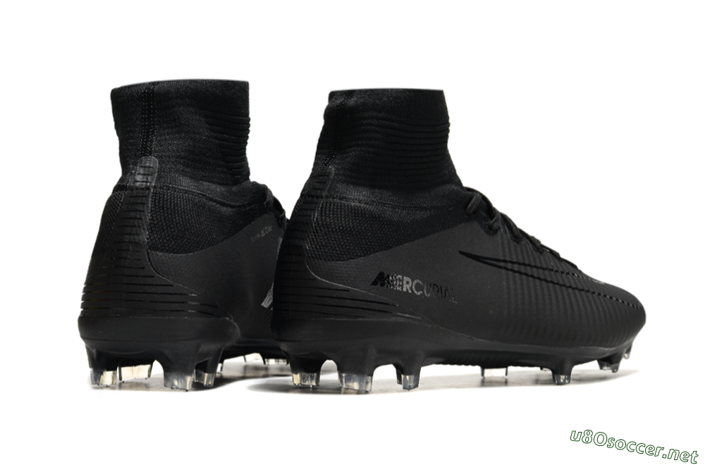 Men's Nike Zoom Mercurial Superfly 5 Elite FG Football Boots - Black/Black 6