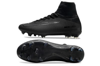 Men's Nike Zoom Mercurial Superfly 5 Elite FG Football Boots - Black/Black