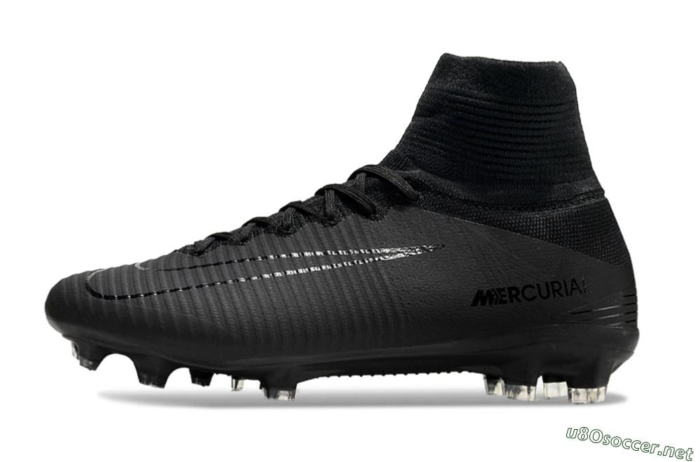 Men's Nike Zoom Mercurial Superfly 5 Elite FG Football Boots - Black/Black 0