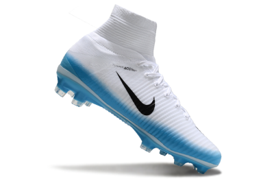 Men's Nike Zoom Mercurial Superfly 5 Elite FG Football Boots - White/Black/Blue