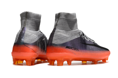 Men's Nike Zoom Mercurial Superfly 5 Elite FG Football Boots - Grey/Black/Orange