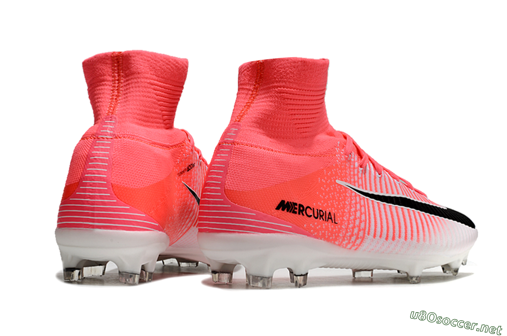 Men's Nike Zoom Mercurial Superfly 5 Elite FG Football Boots - Pink/White/Black 6
