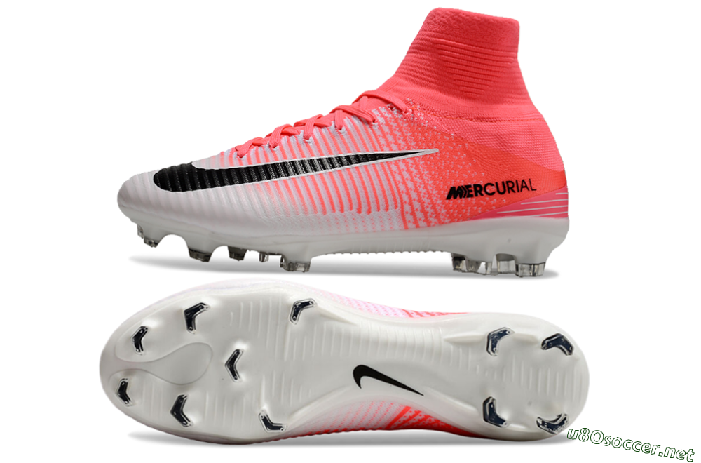 Men's Nike Zoom Mercurial Superfly 5 Elite FG Football Boots - Pink/White/Black 1