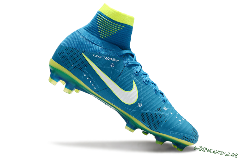 Men's Nike Zoom Mercurial Superfly 5 Elite FG Football Boots - Blue/White/Yellow 4