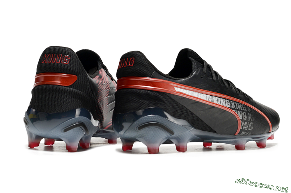 Men's Puma King Ultimate Launch Edition FG Football Boots - Black/Red 6