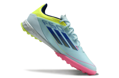Men's Adidas F50 Pro TF Football Shoes - Jade/Blue/Yellow/Pink