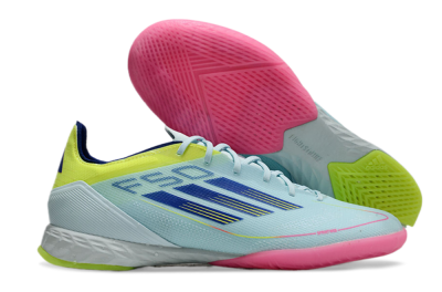 Men's Adidas F50 Pro IC Football Shoes - Jade/Blue/Yellow/Pink