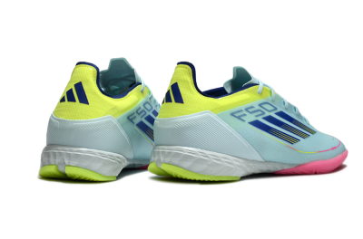 Men's Adidas F50 Pro IC Football Shoes - Jade/Blue/Yellow/Pink