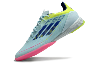 Men's Adidas F50 Pro IC Football Shoes - Jade/Blue/Yellow/Pink