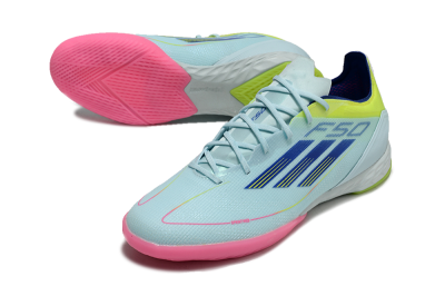 Men's Adidas F50 Pro IC Football Shoes - Jade/Blue/Yellow/Pink