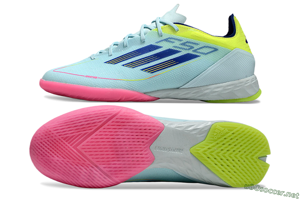 Men's Adidas F50 Pro IC Football Shoes - Jade/Blue/Yellow/Pink 1