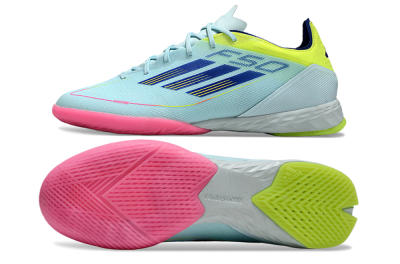 Men's Adidas F50 Pro IC Football Shoes - Jade/Blue/Yellow/Pink
