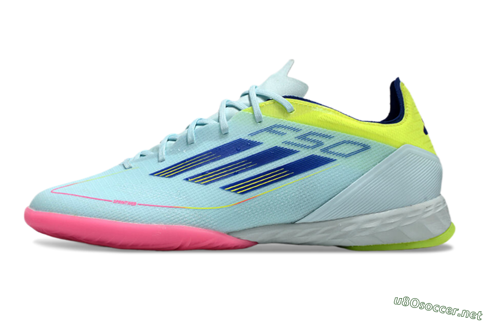 Men's Adidas F50 Pro IC Football Shoes - Jade/Blue/Yellow/Pink 0
