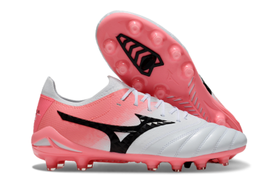 Men's Mizuno Morelia Neo IV Bate FG Football Boots - White/Pink/Black