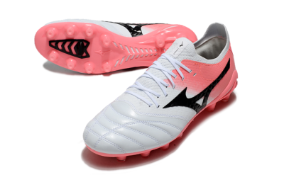 Men's Mizuno Morelia Neo IV Bate FG Football Boots - White/Pink/Black