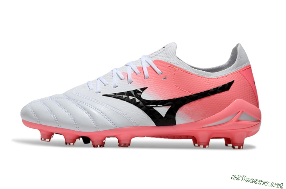 Men's Mizuno Morelia Neo IV Bate FG Football Boots - White/Pink/Black 0