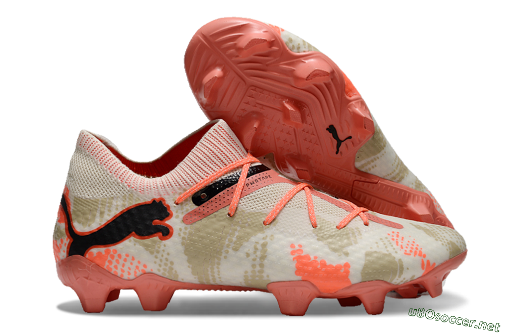 Men's Puma Future 7 Ultimate FG Football Boots - Beige/Black/Brown 2