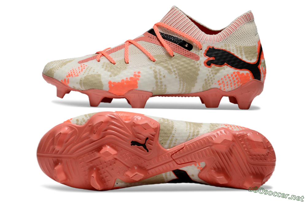 Men's Puma Future 7 Ultimate FG Football Boots - Beige/Black/Brown 1